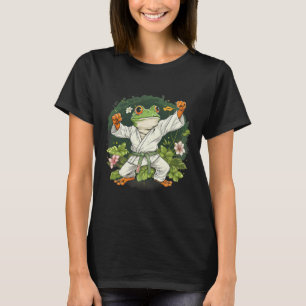 Camiseta Kung Fu Frog Artes Marciales Floral Taekwondo Kick