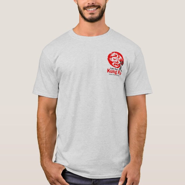 Camiseta Kung Fu (gris de ceniza) (Anverso)
