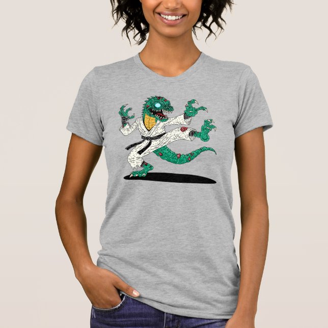 Camiseta Kung Fu Lizard Zombie (Anverso)