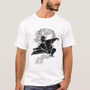 Camiseta Kung Fu luchó contra guerrero chino