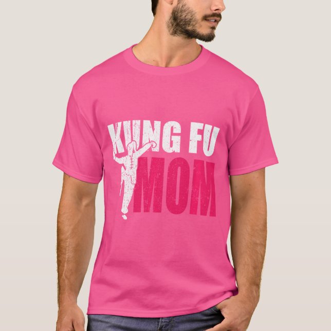 Camiseta Kung Fu Mamá regala idea Guay Kung Fu luchando con (Anverso)