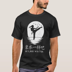 Camiseta Kung Fu Sé como el agua símbolos chinos