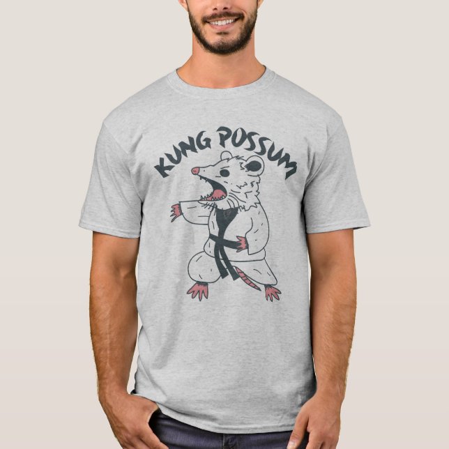 Camiseta Kung Possum - Funny Karate Opossum (Anverso)