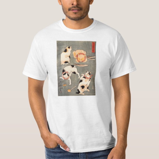 Camiseta Kuniyoshi cuatro gatos (Anverso)