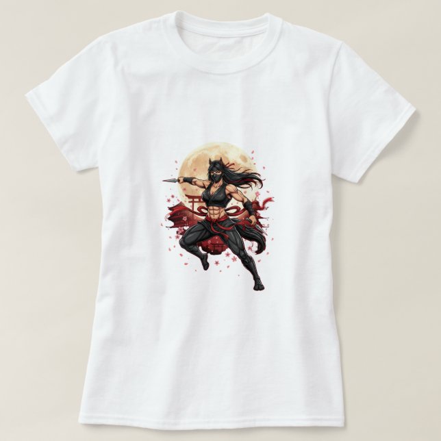 Camiseta Kunoichi Horse Ninja – Japanese Warrior Art 2026 Y (Diseño del anverso)