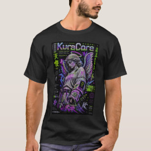 Camiseta KuraCore Angel Micro Mosaico 3D Ciberpunk
