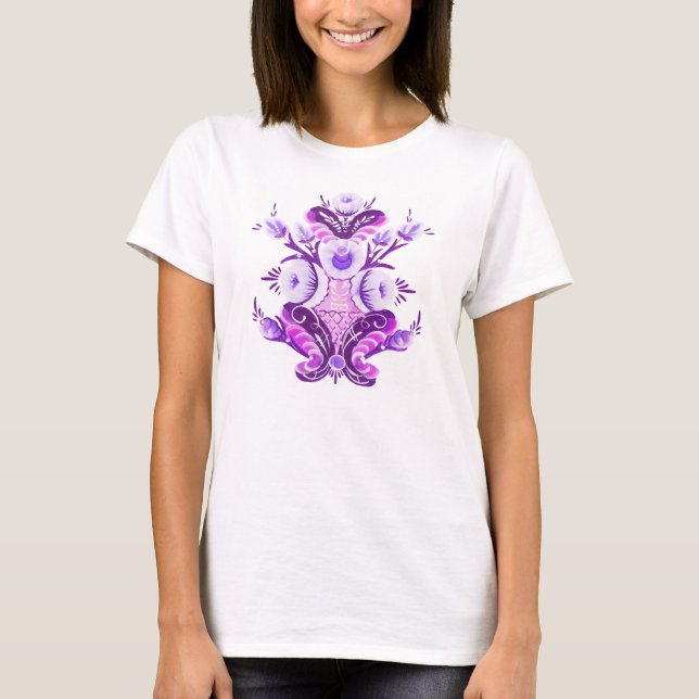 Camiseta Kurbits flower design for women. (Anverso)