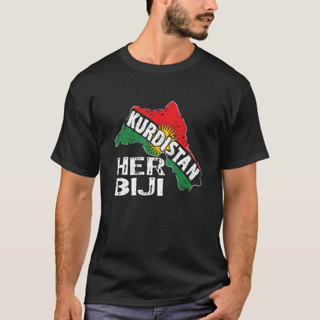 Camiseta Kurden Kurdistán Newroz Bandera Kurdi su Biji Kurd (Anverso)