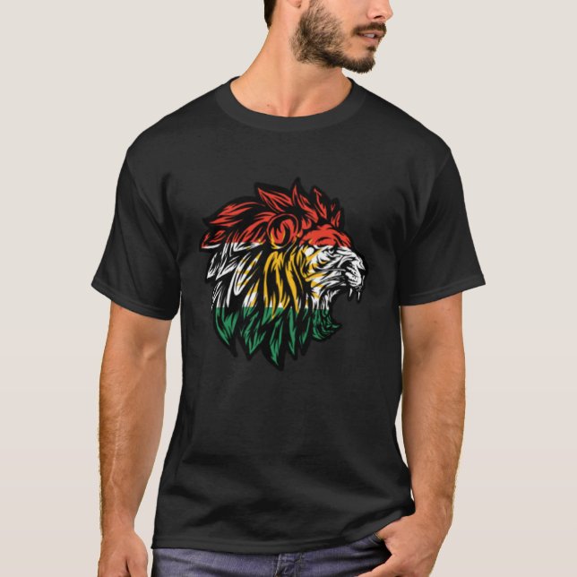 Camiseta Kurdistan Lion Head Kurdish 4 (Anverso)