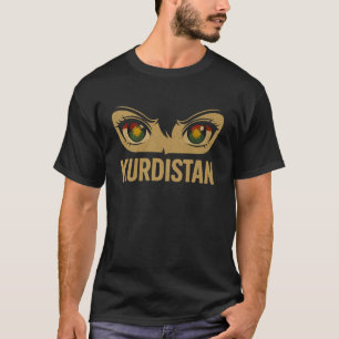 Camiseta Kurdistan observa el diseño del arte de la identid
