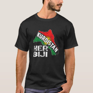 Camiseta Kurdos Kurdistán Newroz Kurdo Bandera Her Biji Kur