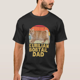Camiseta Kurilian Bobtail Cat Dad Retro Vintage Funny para