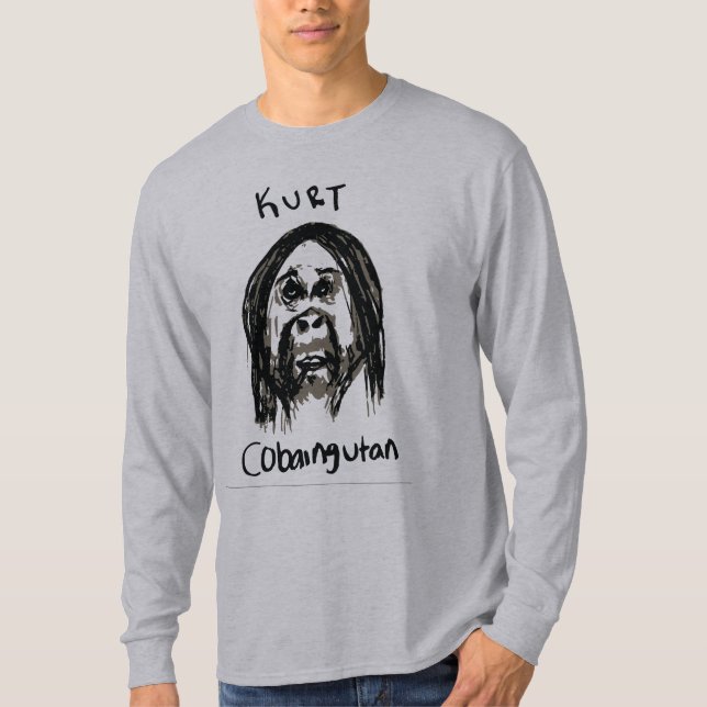Camiseta Kurt Cobain mano desgarró la niebla (Anverso)