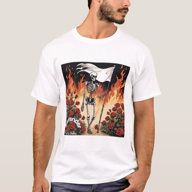 Camiseta Kurtis Lunz Álbum de rendición Art White T-Shirt (Anverso)