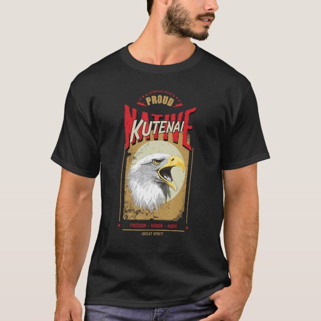 Camiseta Kutenai Nativo Estadounidense Águila Espíritu Vint (Anverso)