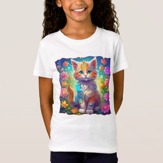 Camiseta Kutie Kat Whimsical Kitten Tshirt (Anverso)