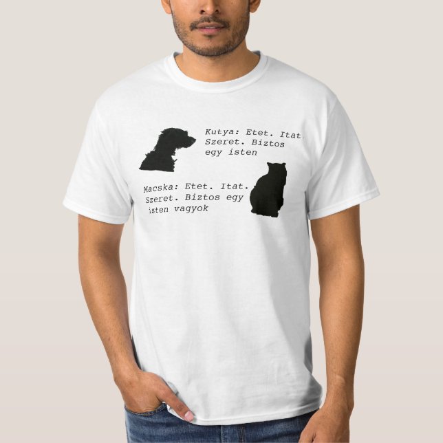 Camiseta Kutya - macska (Anverso)