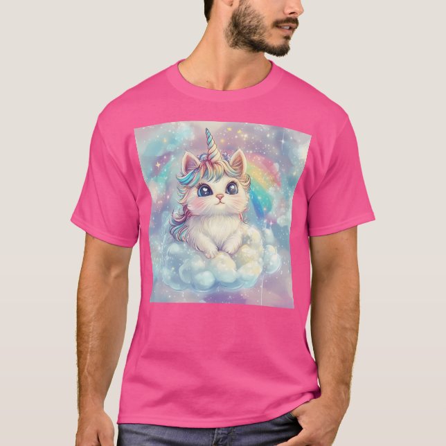 Camiseta Kwaii Cat Unicorn (Anverso)