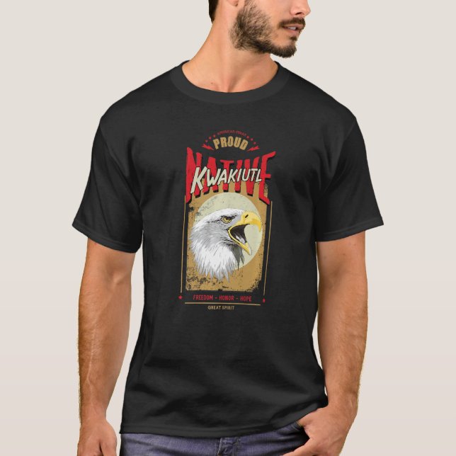 Camiseta Kwakiutl Nativo Estadounidense Águila Espíritu Vin (Anverso)