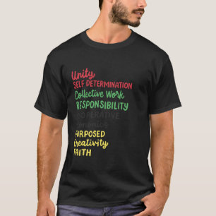 Camiseta Kwanzaa 7 Principios Orgullo negro afroamericano