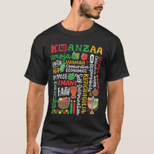Camiseta Kwanzaa African American Kinara 7 Principles Celeb
