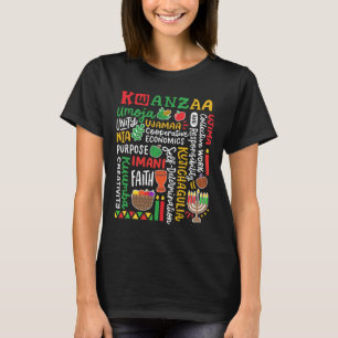 Camiseta Kwanzaa African American Kinara 7 Principles Celeb