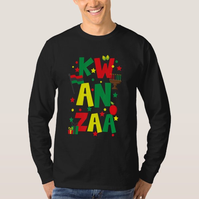 Camiseta Kwanzaa Celebration Kinara Candles Jubilee (Anverso)