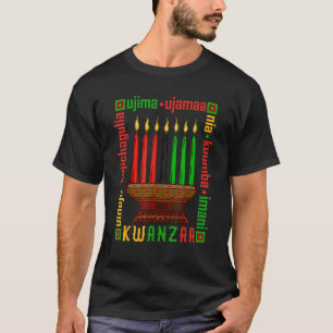 Camiseta Kwanzaa Decoraciones Kwanzaa Velas 7 Principios O