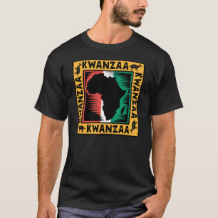 Camiseta Kwanzaa en negrita con África