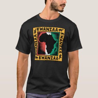 Camiseta Kwanzaa en negrita con África