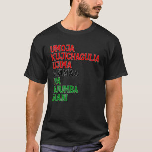 Camiseta Kwanzaa Kinara Set Para Niños Hombres Siete Horas