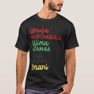 Camiseta Kwanzaa Siete principios cristiana afroamericana