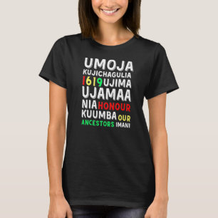 Camiseta Kwanzaa Siete principios: símbolo afroamericano de
