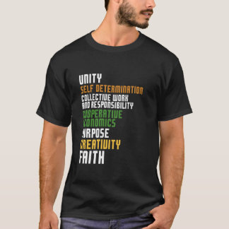 Camiseta Kwanzaa Siete principios Unidad Autodeterminación