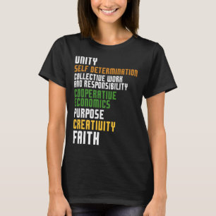 Camiseta Kwanzaa Siete principios Unidad Autodeterminación