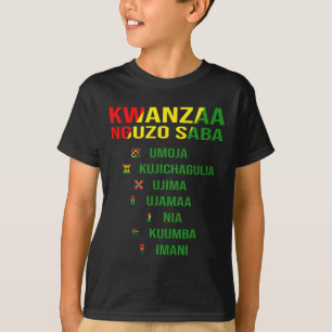 Camiseta Kwanzaa - Swahili Por Los Siete Principios