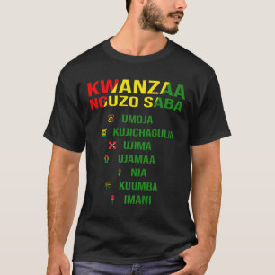 Camiseta Kwanzaa - Swahili Por Los Siete Principios