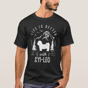 Camiseta Kyi Leo Life Better Mom Dad Dog