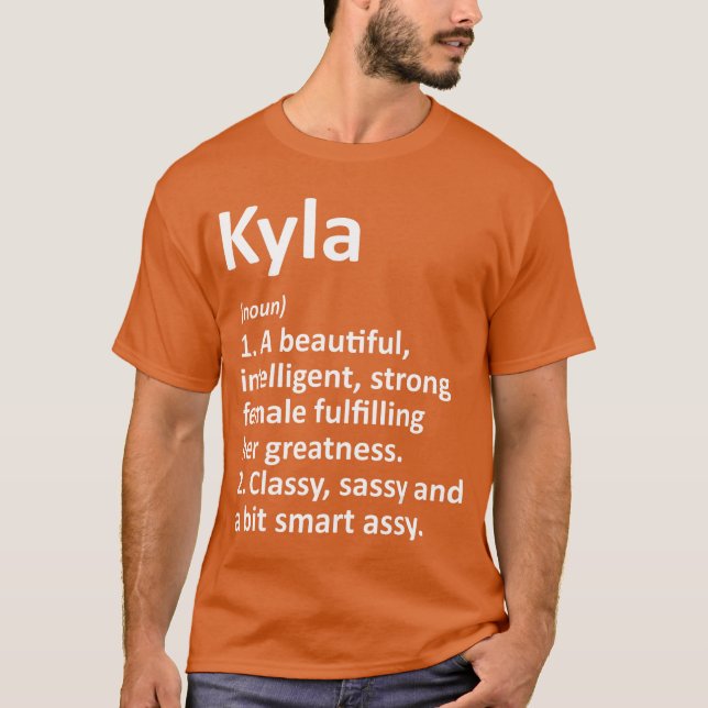 Camiseta KYLA Definition Personalized Name Funny Christmas  (Anverso)