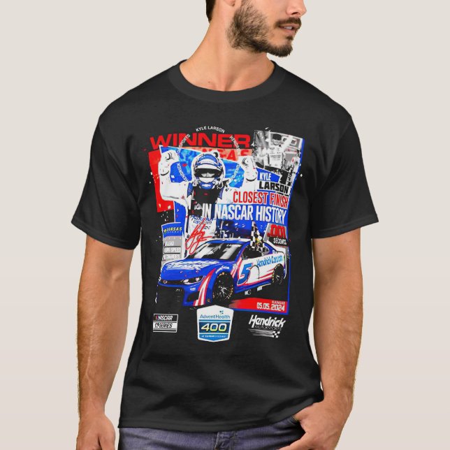 Camiseta Kyle Larson Checkered Flag Sports 2024 AdventHealt (Anverso)