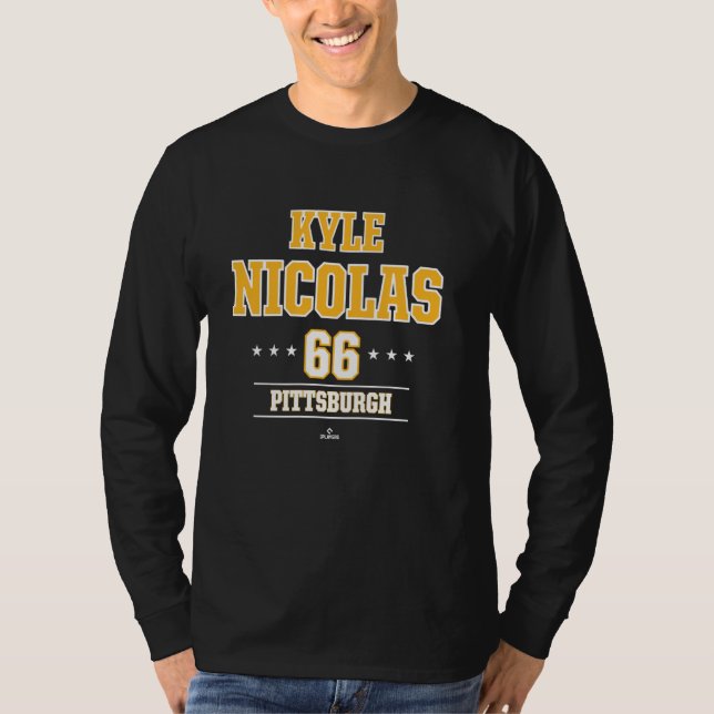 Camiseta Kyle Nicolas Pittsburgh MLBPA, estrella del béisbo (Anverso)