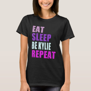 Camiseta Kylie Eat Sleep Be Repetir Kylie