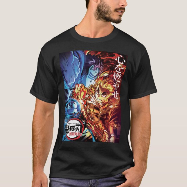Camiseta Kyojuro rengoku vs Akaza Classic T-Shirt (Anverso)