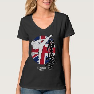 Camiseta Kyokushin England Karate Inglés Bandera británica 