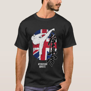 Camiseta Kyokushin England Karate Inglés Bandera británica 