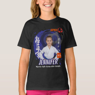 Camiseta Kyokushin Girl Blue Belt Personalized Team