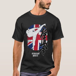 Camiseta Kyokushin Inglaterra Karate Inglés bandera del Rei