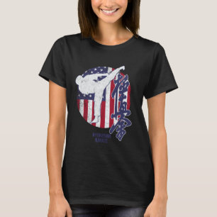 Camiseta Kyokushin Karate Americano USA bandera Kyokushinka