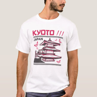 Camiseta Kyoto Japón Templo Tradicional Arte Urbano Diseño