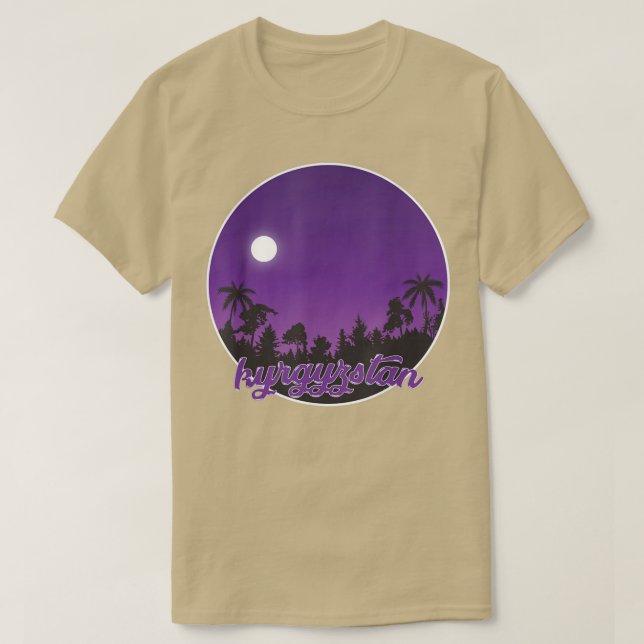 Camiseta kyrgyzstan By night with Palms  (Diseño del anverso)